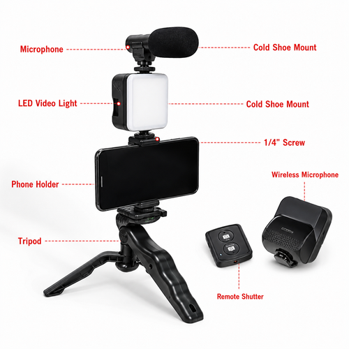 Smartphone & Camera Vlogging Studio Kit